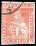 Stamp of Italian States » Tuscany 1851-57, Used selection (30) from the 1851-52 and 1857 issues
