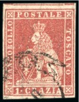 Stamp of Italian States » Tuscany 1851-57, Used selection (30) from the 1851-52 and 1857 issues