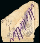 Stamp of Colombia » States - Antioquia 1885-93 three fragments displaying bisects 