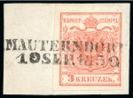 Stamp of Austria » Lower Austria (Niederösterreich) Lower Austria (Niederösterreich). 1850 Group of 50 cancellations, nearly all on fragments