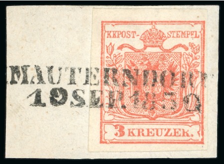 Stamp of Austria » Lower Austria (Niederösterreich) Lower Austria (Niederösterreich). 1850 Group of 50 cancellations, nearly all on fragments