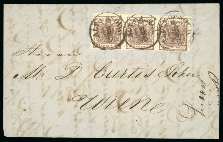Stamp of Austria » Cancellation Collections Usages in modern day Romania. 1850 Wonderful display 46 cancellations mainly on fragments and three covers