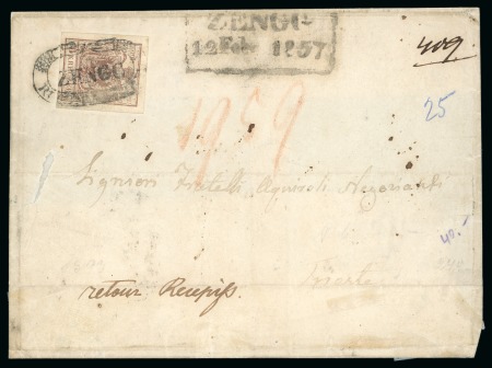 Stamp of Austria » Cancellation Collections Usages in ex-Yugoslavia. 1850 Group of 25 usages on fragments