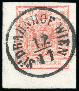 Stamp of Austria » Vienna and Suburbs (Wien und Vorstädte) Vienna and Suburbs (Wien und Vorstädte). 1850 First-Issue group featuring 21 cancellations