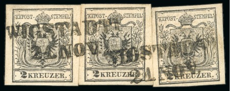 Stamp of Austria » Silesia (Schlesien) Silesia (Schlesien). 1850 First-Issue assembly of 15 cancellations, also incl. one cover