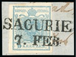 Stamp of Austria » Carniola (Krain) Carniola (Krain). 1850 First-Issue group of 12 usages, all except two on fragments