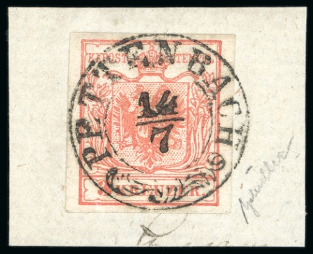 Stamp of Austria » Upper Austria (Oberösterreich) Upper Austria (Oberösterreich). 1850 First-Issue group of 25 cancellations on fragments and one cover