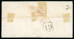 Stamp of Italian States » Sardinia 1861 10c red-brown, pl. II, on local double rate cover