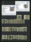 Stamp of Brazil » 1843 Bull's Eyes 1843, "Bull's Eyes" assembly comprising 60 stamps, mostly used but with remarkable duplication of unused examples for the 30r and 60r denominations