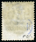 Stamp of Cyprus 1880 6d Grey pl.16 with bold "975" numeral of Famagusta