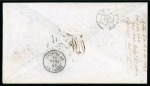 Stamp of China » Foreign Post Offices » French Post Offices Incoming Mail. 1863 Cover from US to Shanghai with 1861-66 30c carried via French Closed Mail