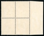 Stamp of Great Britain » King George V » 1924-36 Issues 1924 Somerset House 6d plum mint nh block of four from the left of the sheet, variety "watermark inverted and reversed"