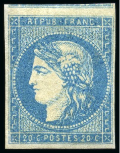 Stamp of France » Emission de Bordeaux 1870 1870, Y&T n°44A Émission de Bordeaux 20 centimes