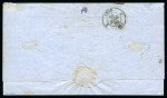 Stamp of Japan » Foreign Post Offices » French Post Office 1866 (Feb 28) Cover to Lyon franked by 1862 80c