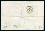 Stamp of Japan » Foreign Post Offices » French Post Office 1871 (Sept 4) Cover "Via Brindisi" to Lyon, bearing 1863 10c three examples, 20c pair and 30c vertical pair