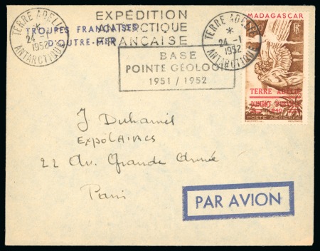 Stamp of Colonies françaises » TAAF 1952, Lettre illustrée "Troupes français d'Outre-Mer"