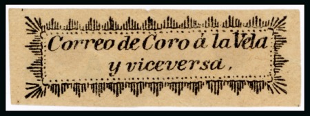 Stamp of Venezuela » Coro-La Vela Issues Coro-La Vela. 1867 black on white paper with ornamental frame, mint