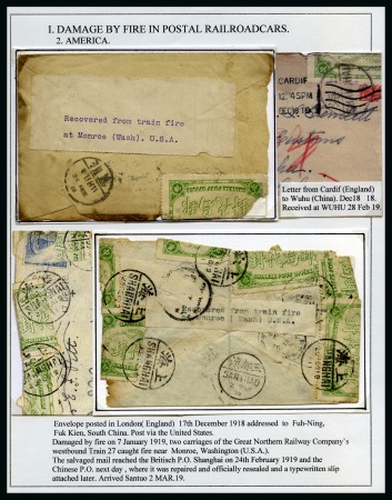 Stamp of Large Lots and Collections WRECK POSTAL HISTORY BY RAILROAD TRANSPORTATION1880-1990
