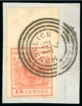 Stamp of Austria » Lombardy Venetia Lombardy-Venetia. 1850 First-Issue cancellation assembly comprising over 200 stamps
