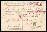Stamp of Tibet 1907 (Oct 31) Envelope from famous explorer Sven Hedin, sent registered to his father in Stockholm from Viceroy's Camp