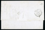 Stamp of German States » Bavaria 1850-58 6kr pl. II, strip of three on cover to Paris