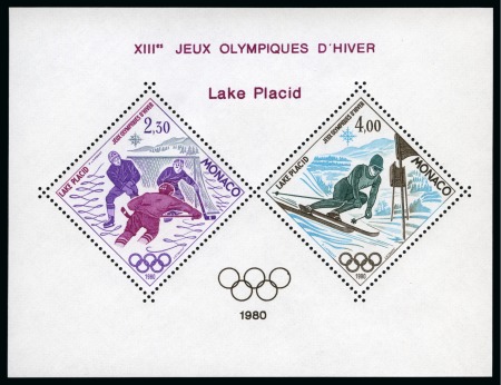 Stamp of Colonies françaises » Monaco 1980, Lot de 20 blocs spéciaux sur papier gommé dentelé,