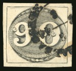 Stamp of Brazil » 1843 Bull's Eyes 1843, "Bull's Eyes" assembly comprising 60 stamps, mostly used but with remarkable duplication of unused examples for the 30r and 60r denominations