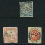 Stamp of Australia » New South Wales 1850 2d Prussian Blue pl.II, very good margins, cancelled by "88" numeral in RED