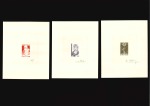 Stamp of France » Émissions à partir de 1900 1976-1978, Lot de 3 épreuves d'artiste sur la thématique