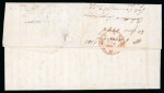 Stamp of India 1858 (Feb 20) Entire from Calcutta to Singapore franked with eight 1856-64 1a browns