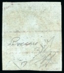 Stamp of Italian States » Tuscany 1851-52 1q black on blue, fine to good margins, neat black cds