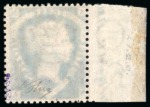 Stamp of Great Britain » 1854-70 Perforated Line Engraved 1860 1 1/2d Rosy Mauve pl.1 mint n.h. left hand marginal example showing small part of the sheet inscription