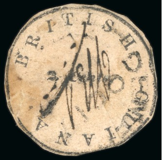 Stamp of British Guiana » 1850 Cotton-Reels (SG 1-8) 1850-51 2 cents black on pale rose, Townsend Type A, used