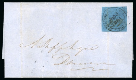 Stamp of British Guiana » 1850 Cotton-Reels (SG 1-8) THE "SIR JOHN WILSON" 12 CENTS PALE BLUE COVER