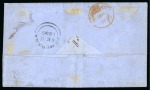 Stamp of British Guiana » 1856 Provisionals (SG 23-27) 1856 Provisional 4 cents black on magenta, the earliest cover recorded