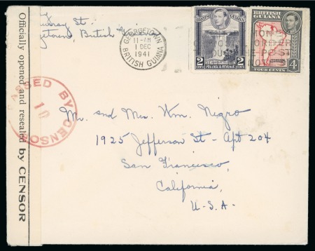 Stamp of British Guiana 1939-44 Censored Mail: Selection of 22 covers