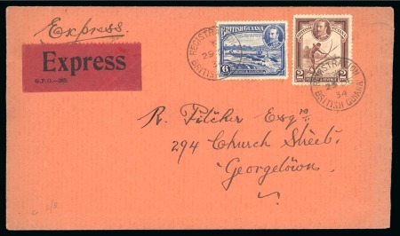 Stamp of British Guiana 1934-1951 George V Pictorial Issue: Selection of 6 envelopes