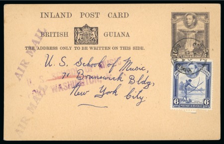Stamp of British Guiana 1938-1952 George VI Pictorial Issue: Selection of 19 envelopes