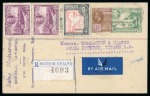 Stamp of British Guiana 1938-1952 George VI Pictorial Issue: Selection of 19 envelopes