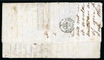 Stamp of United States » Incoming Mail Italian States - Sardinia. 1859 (March 23). Entire letter from Genoa to Boston with 1859 40c and 1858 80c