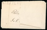 Stamp of United States » Incoming Mail Italy. 1868 (March 23). Entire letter form Palermo to Philadelphia with 1863-65 60c strip of four