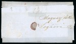 Stamp of United States » Incoming Mail Italian States - Tuscany. 1858 (April 14). Cover from Leghorn to Philadelphia, bearing 1851 9cr pair and 1857 2cr