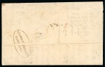Stamp of United States » Incoming Mail India. 1862 (June 21). Entire letter from Calcutta to Spain, franked by 1855 8a and 1856-64 1/2a, 1a & 4a