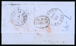 Stamp of United States » Outgoing Mail 1859 (Nov 22). Stampless cover from Boston to Laurvig (Norway)