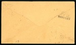 Stamp of United States » Incoming Mail Denmark. 1868 Envelope from Copenhagen to Millerton, California, franked by 1864-70 2s, 3s and 16s, perf. 13x12 1/2