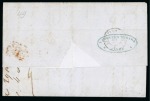 Stamp of Mexico » Incoming Mail France. 1855 (May 31). Lettersheet from Le Havre to Vera Cruz, Mexico, with 1854 80c strip of three, 40c and 20c