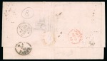 Stamp of Haiti 1872 (Mar 24). Entire from Jacmel to Genoa, Italy, sent unpaid and despatched from the British P.O. in Jacmel