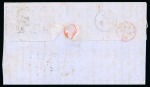 Stamp of British Honduras » Incoming Mail Great Britain. 1866 (Feb 15). Wrapper from Glasgow to Belize with 1865-67 1s pl.4