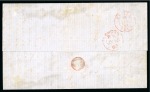 Stamp of Venezuela 1863 (Jun 3). Lettersheet from La Guaira to San Sebastian, Spain, with 1862 2r red