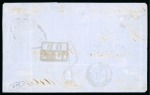 Stamp of Colombia 1864 Cover front from Bogota to France, with 1863 10c blue tied by oval "BOGOTA" hs